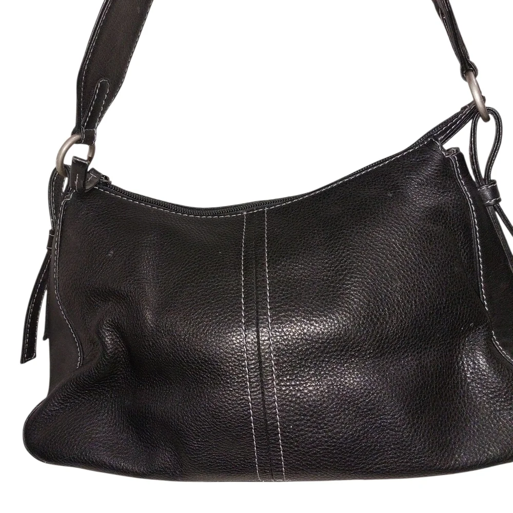Derek Alexander Elegant Black Leather Shoulder Bag